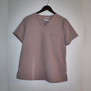 Mandala One Pocket Scrub Top in Macchiato (Color not currently in rotation)